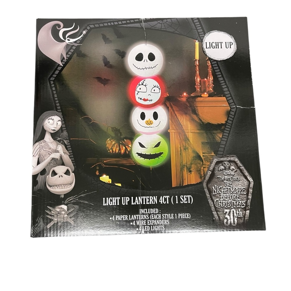 Nightmare Before Christmas Light Up Lantern 4ct